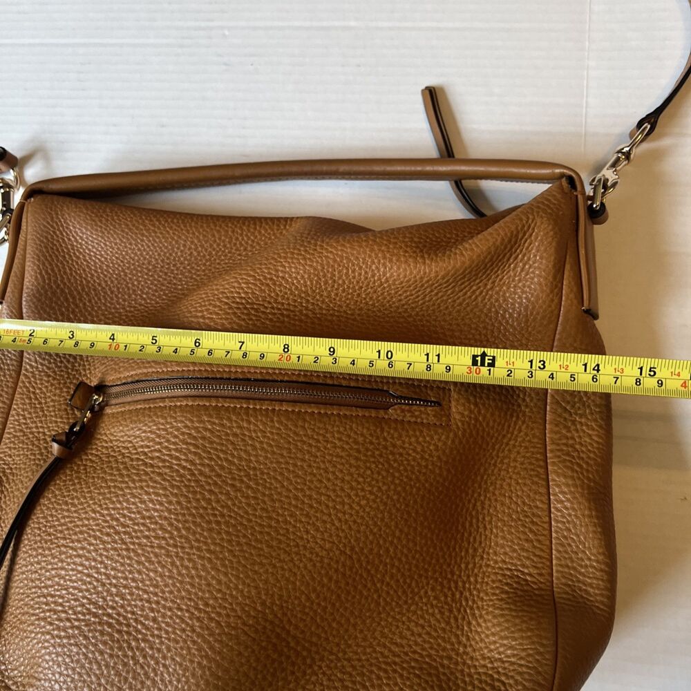 Coach Soft Brown Pebbled Leather Shoulder Bag Bleecker Model 31623 - Picture 5 of 13
